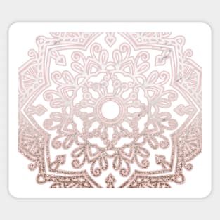 Elegant white rose mandala Sticker